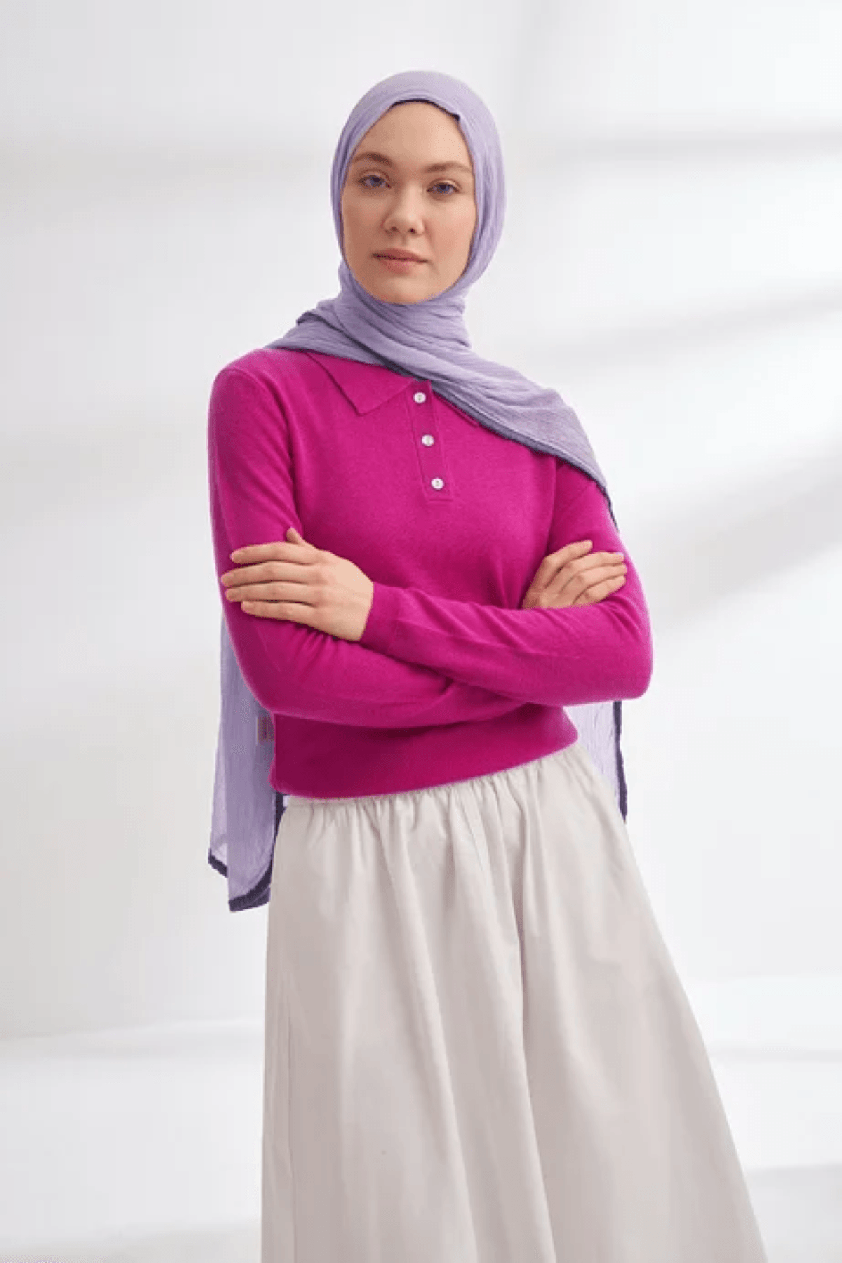 Armanda Müslin Biyeli Şal  -90 x 200- 3352-02