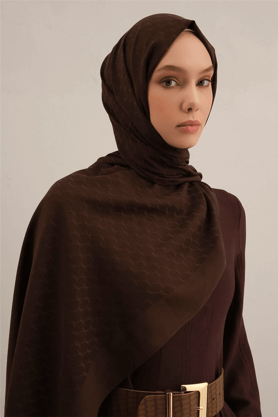 Armine Link Desen Bambu Cotton Şal 2