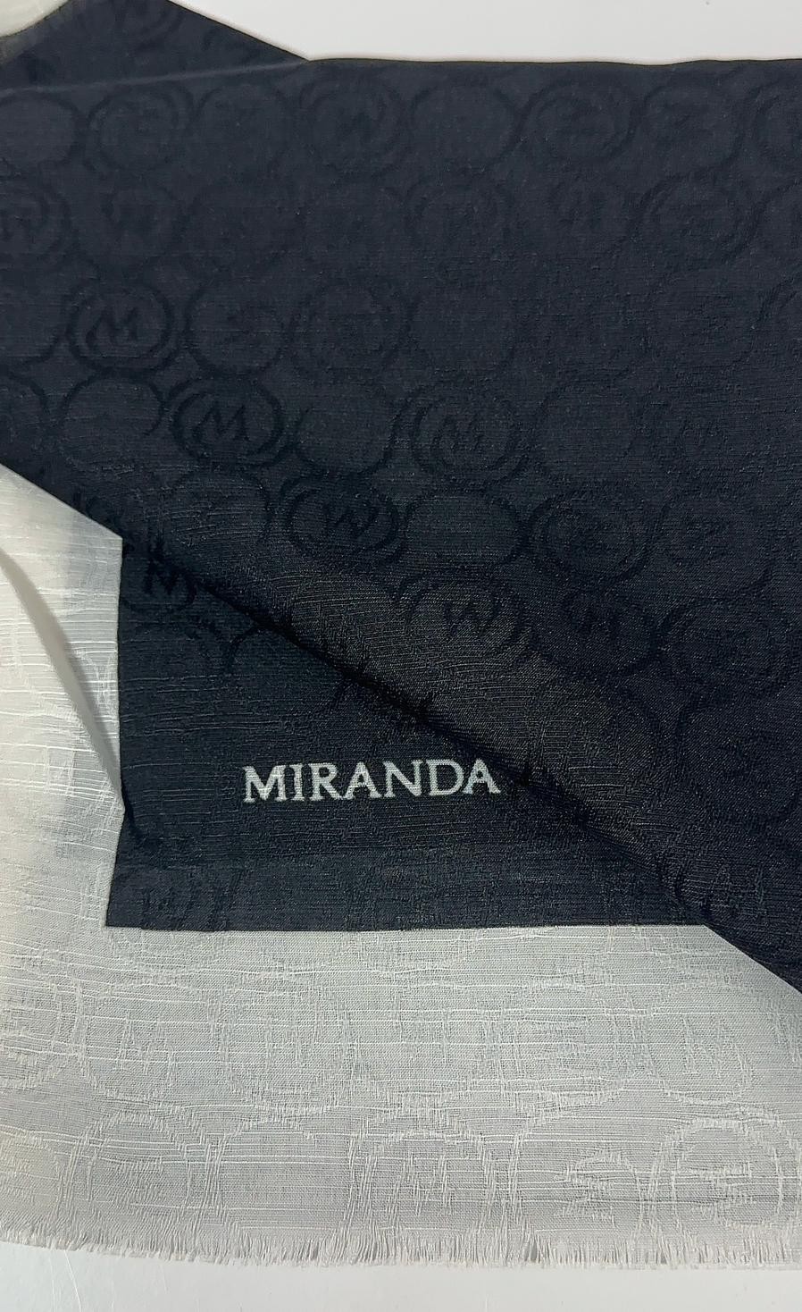 Miranda Monogram Polyester Şal 75 X 195- 04468