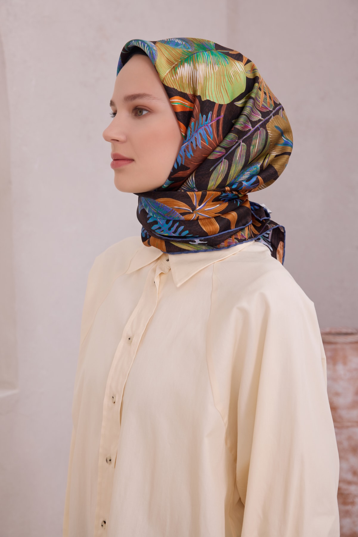 Belli Saf İpek Twill Eşarp 4225D01