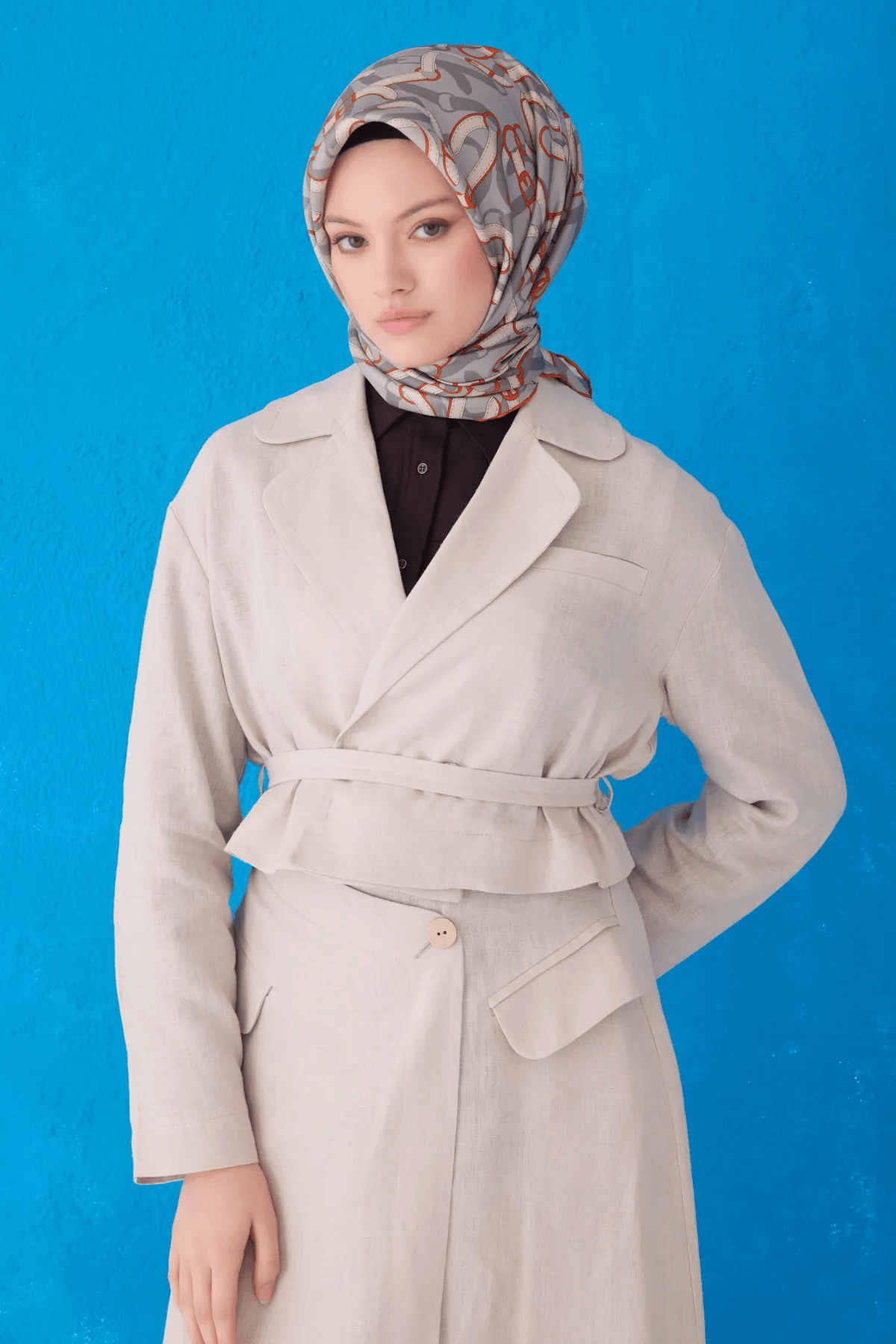 Belli Saf İpek Eşarp 4125D02( Twill İpek) -0455