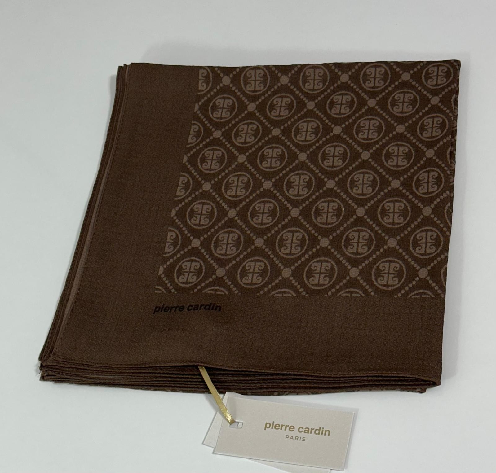 Pierre Cardin Elegans Monogram Eşarp - 1090750 -932 Kahverengi