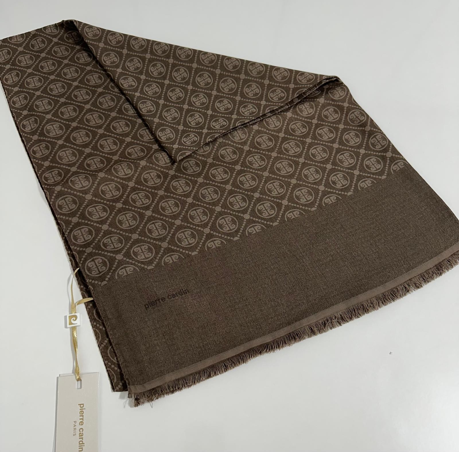 Elegans Monogram Şal-75 X 190-090700-932 Kahverengi