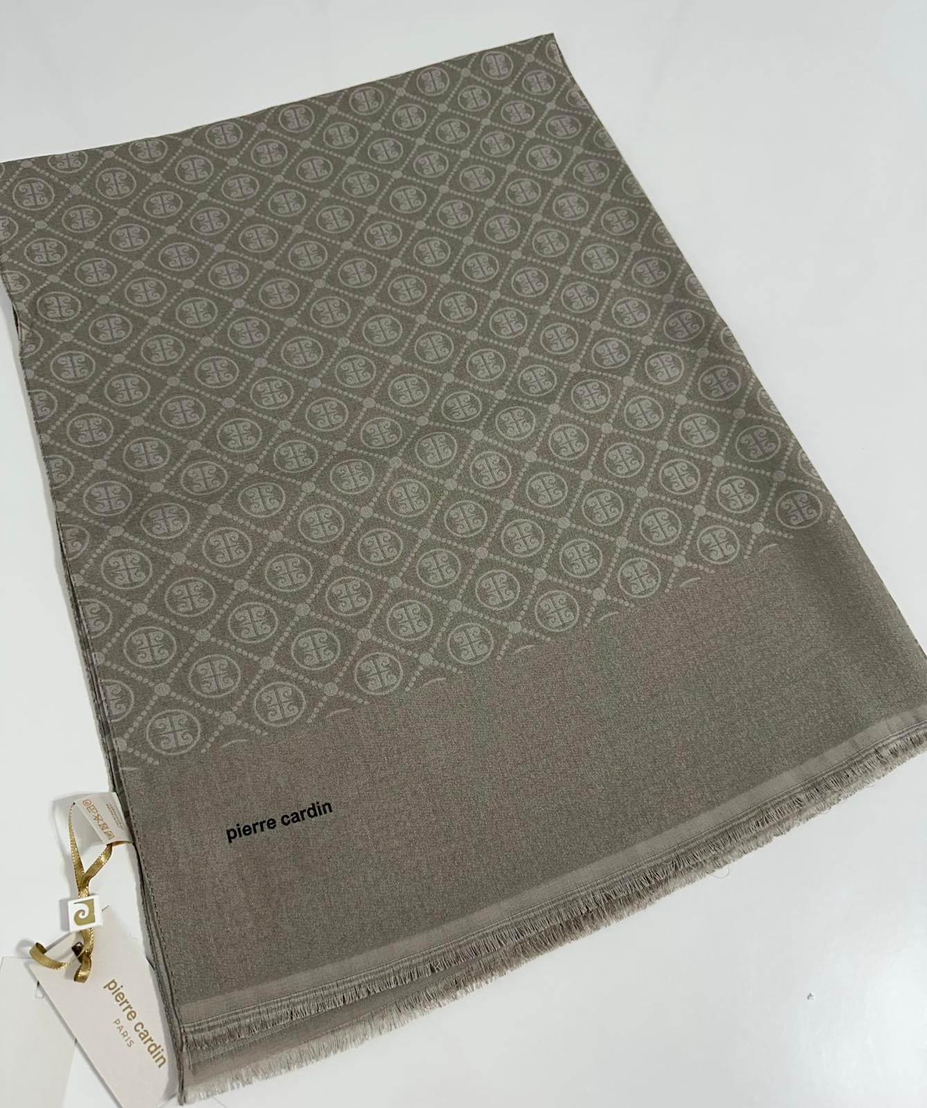 Pierre Cardin Elegans Monogram Şal-75 X 190-090700-982 Vizon