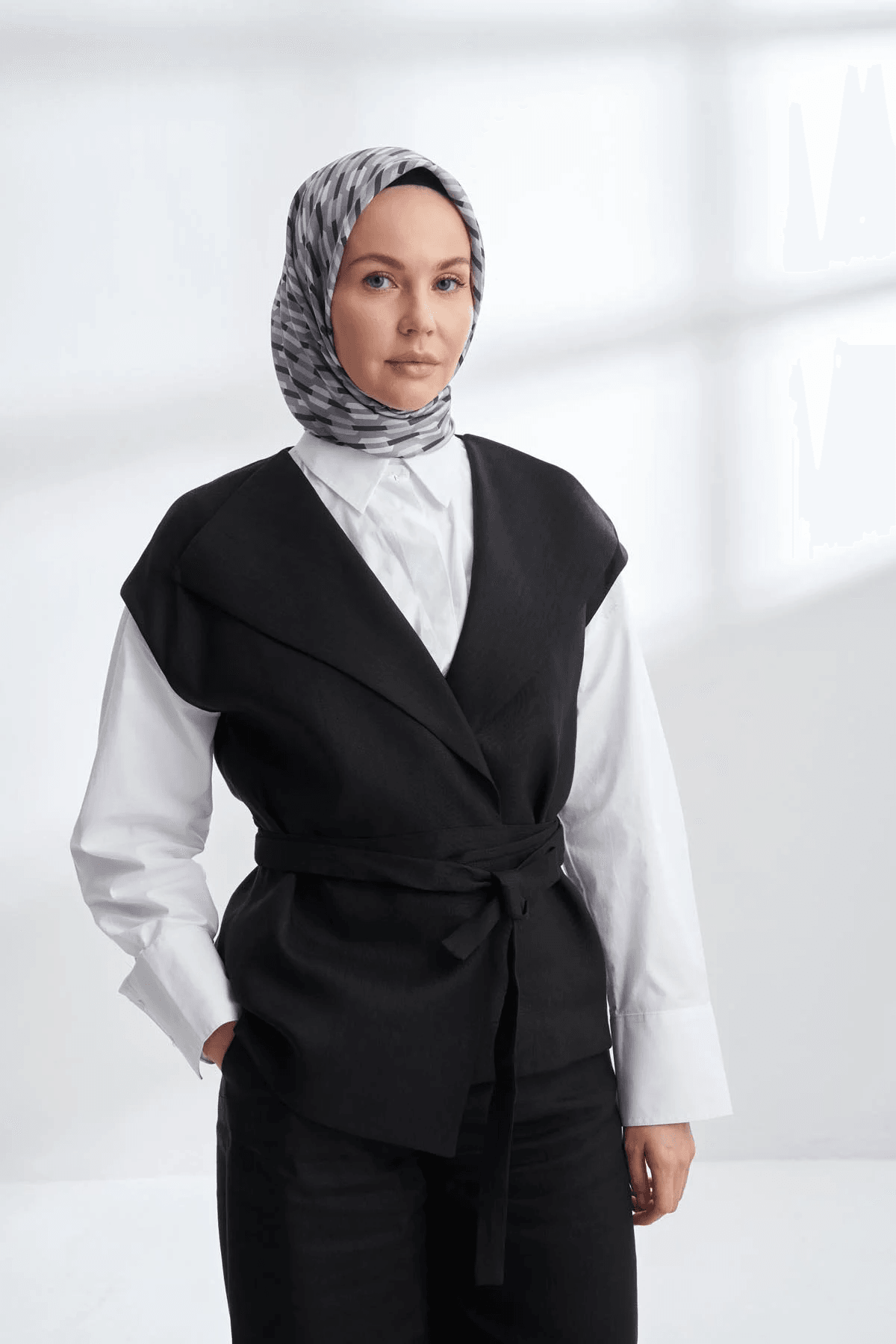 ARMANDA LINE DESEN TWILL İPEK EŞARP -4304