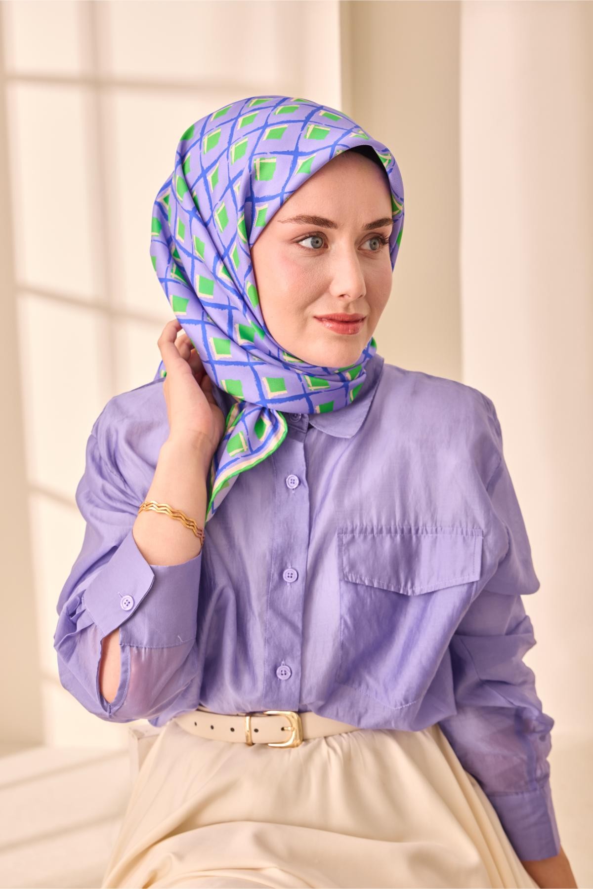 Lila,Yeşil,Saks,Beyaz-53