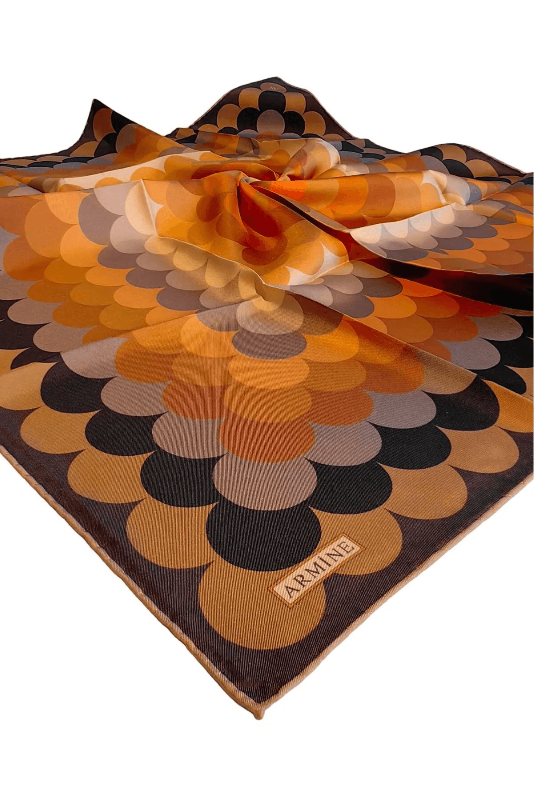 Armine Geometrik Desenli Sura Saf İpek Eşarp 9212D (S) - 33