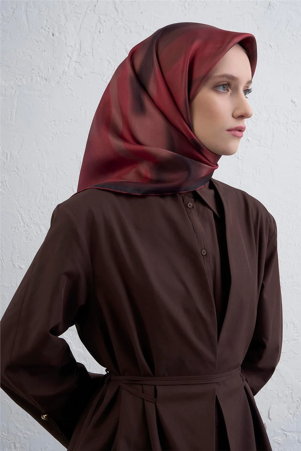 Armine Soyut DesenTwill İpek Eşarp -2025/2026 -9436D