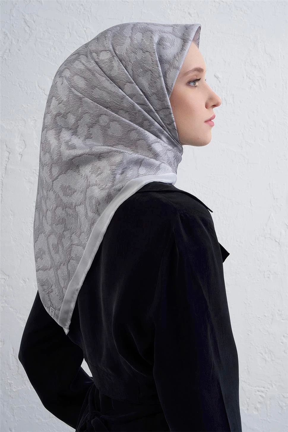 Klasik Desen Twill İpek Eşarp -2025/2026 -9408D