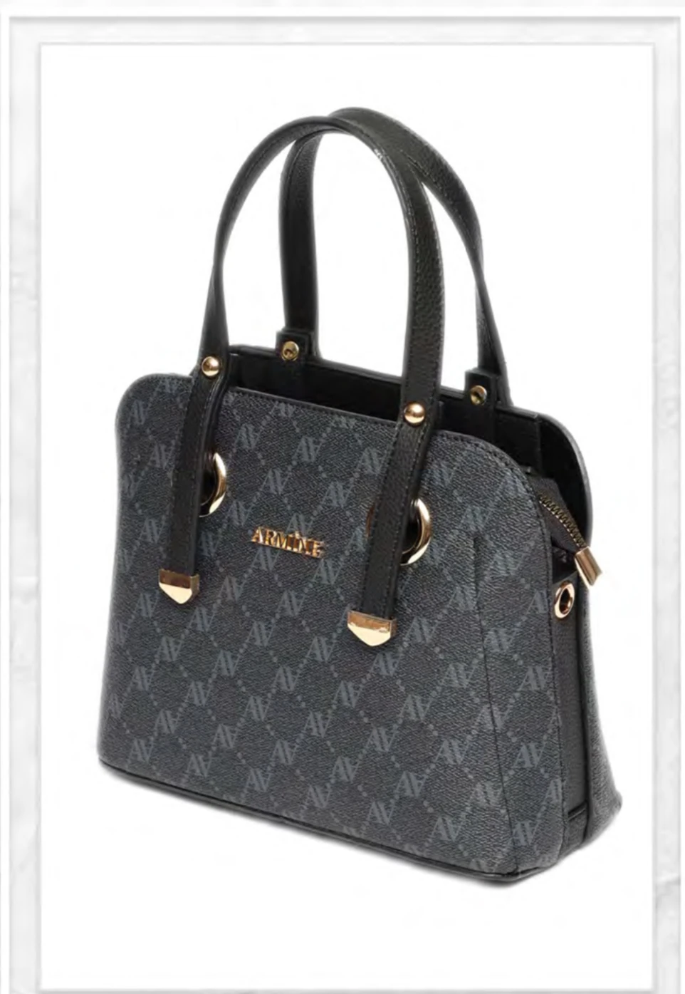 Armine Siyah Desenli Omuz Çantası 02750-364