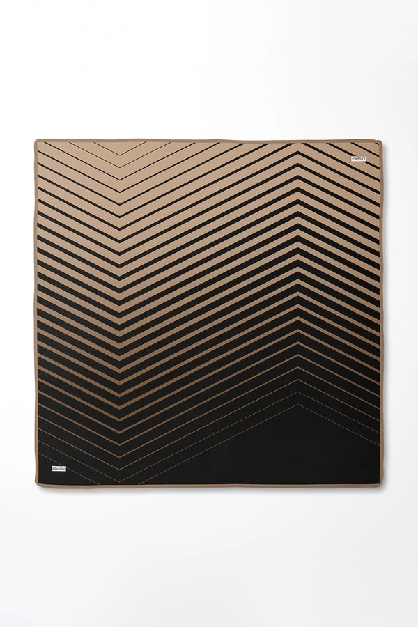 Levidor Şerit Desen Twill İpek Eşarp-0909