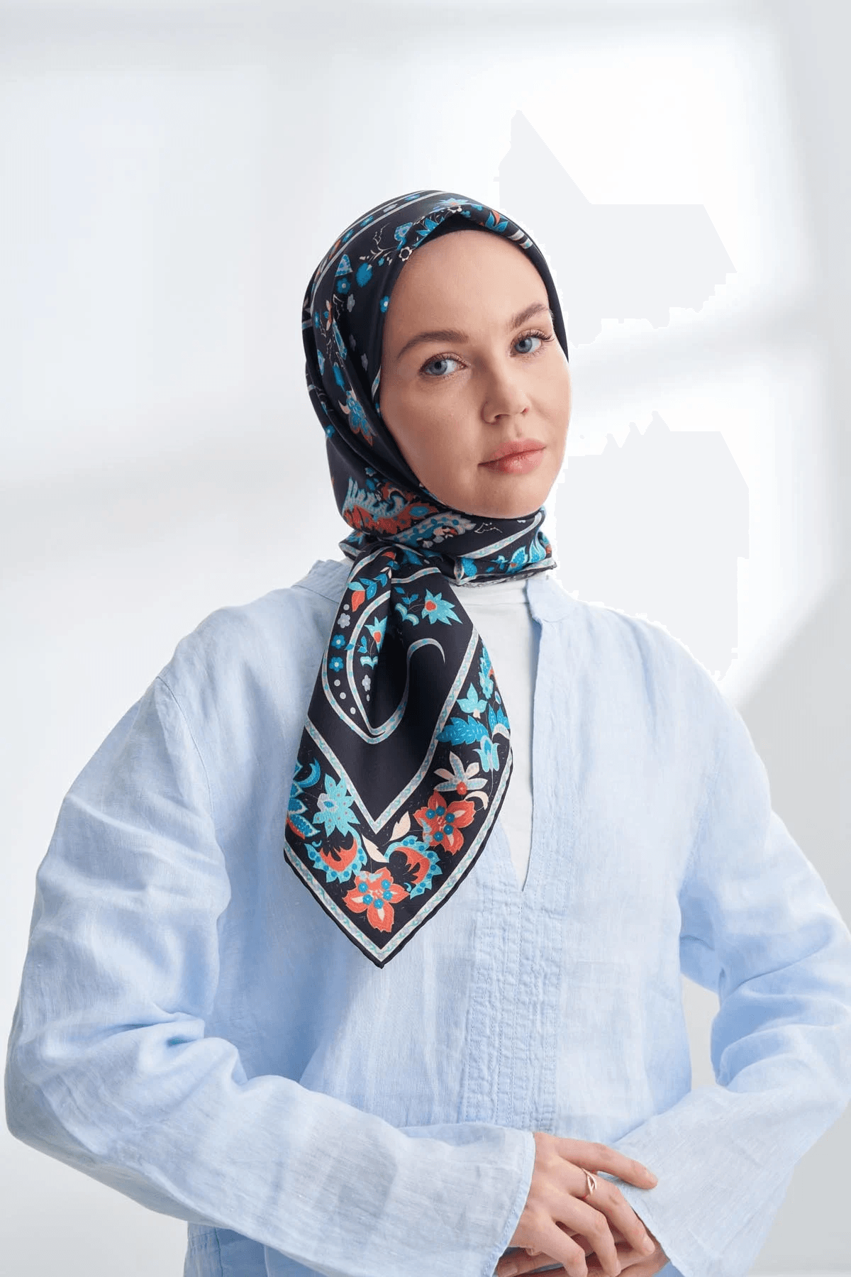 ARMANDA PREMIUM COLLECTION ROSEMARY DESEN TWILL İPEK EŞARP - 4325-22