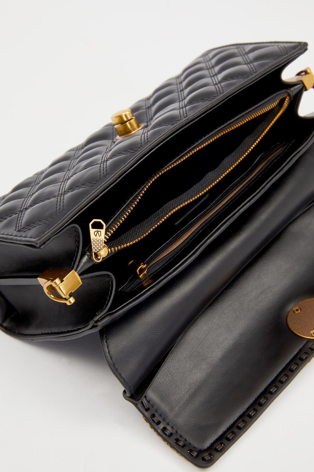 Levidor Siyah Baklava Desen Omuz Çantası 930295