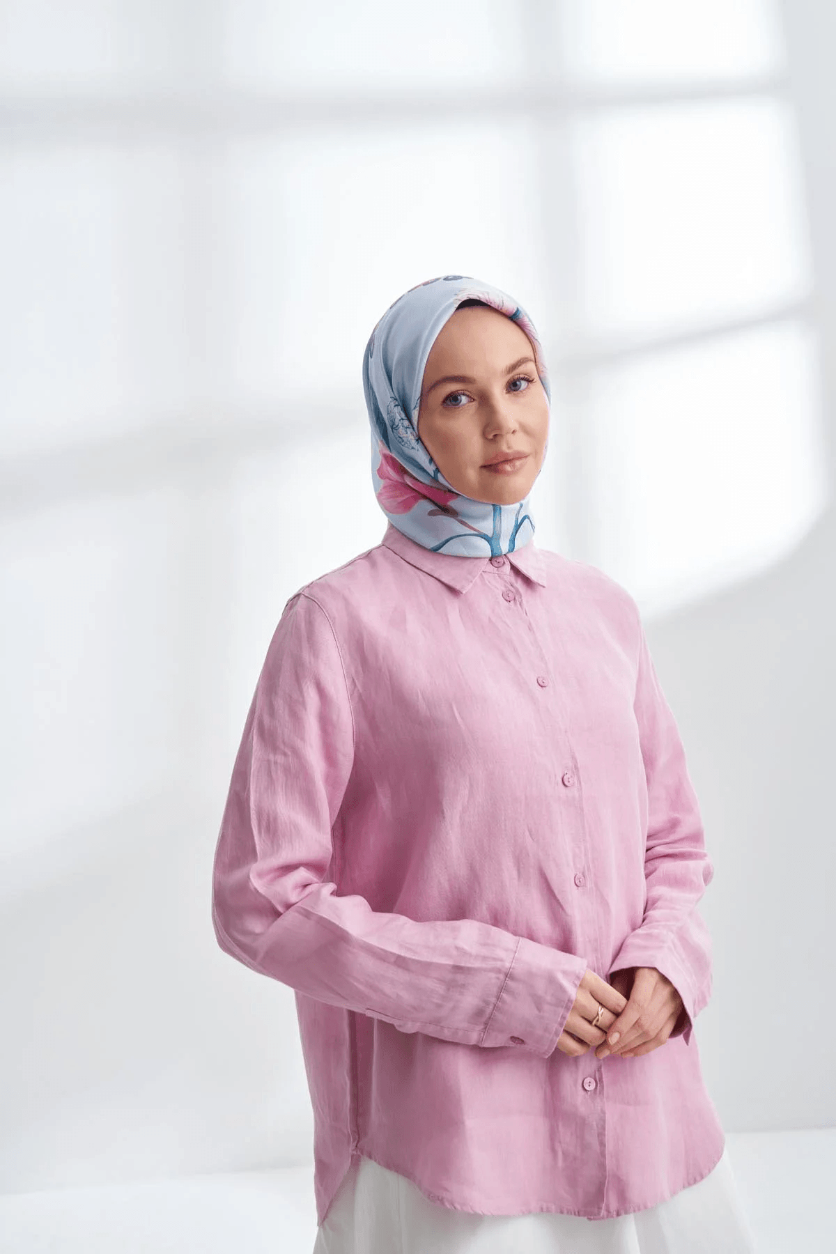 ARMANDA PREMIUM COLLECTION MAGNOLIA DESEN TWILL İPEK EŞARP - 4320-148