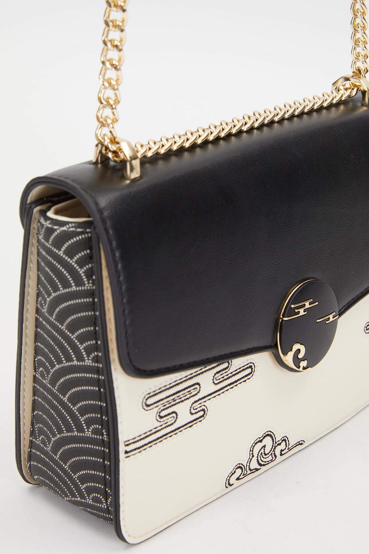 Levidor Siyah Kabartma Desen Omuz Çantası-930250