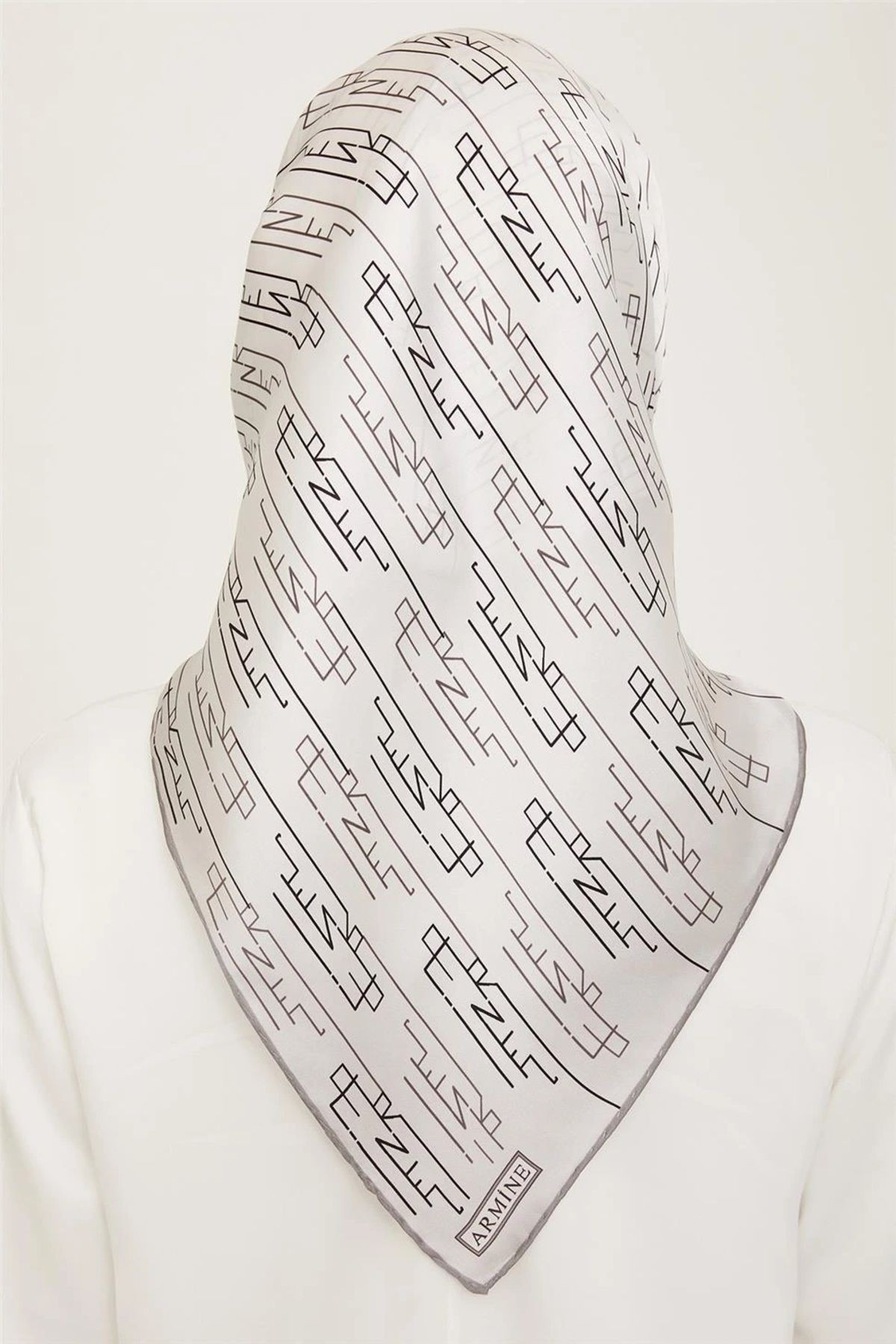 Armine Sura İpek Eşarp 9142D-01 - Gri