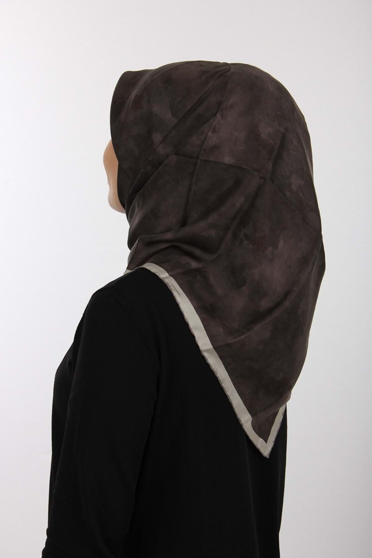 Aker Koyu Gri Twill İpek Eşarp 7208713 - 972