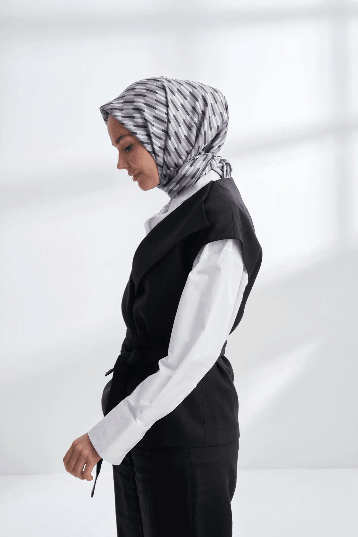ARMANDA LINE DESEN TWILL İPEK EŞARP -4304