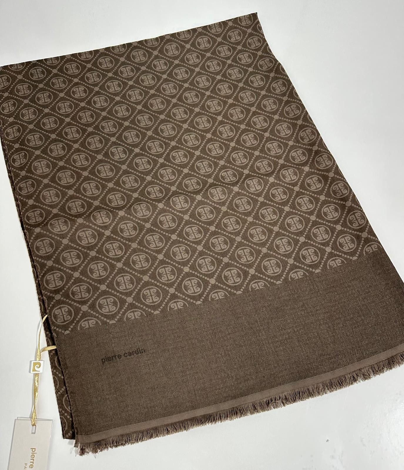Elegans Monogram Şal-75 X 190-090700-932 Kahverengi