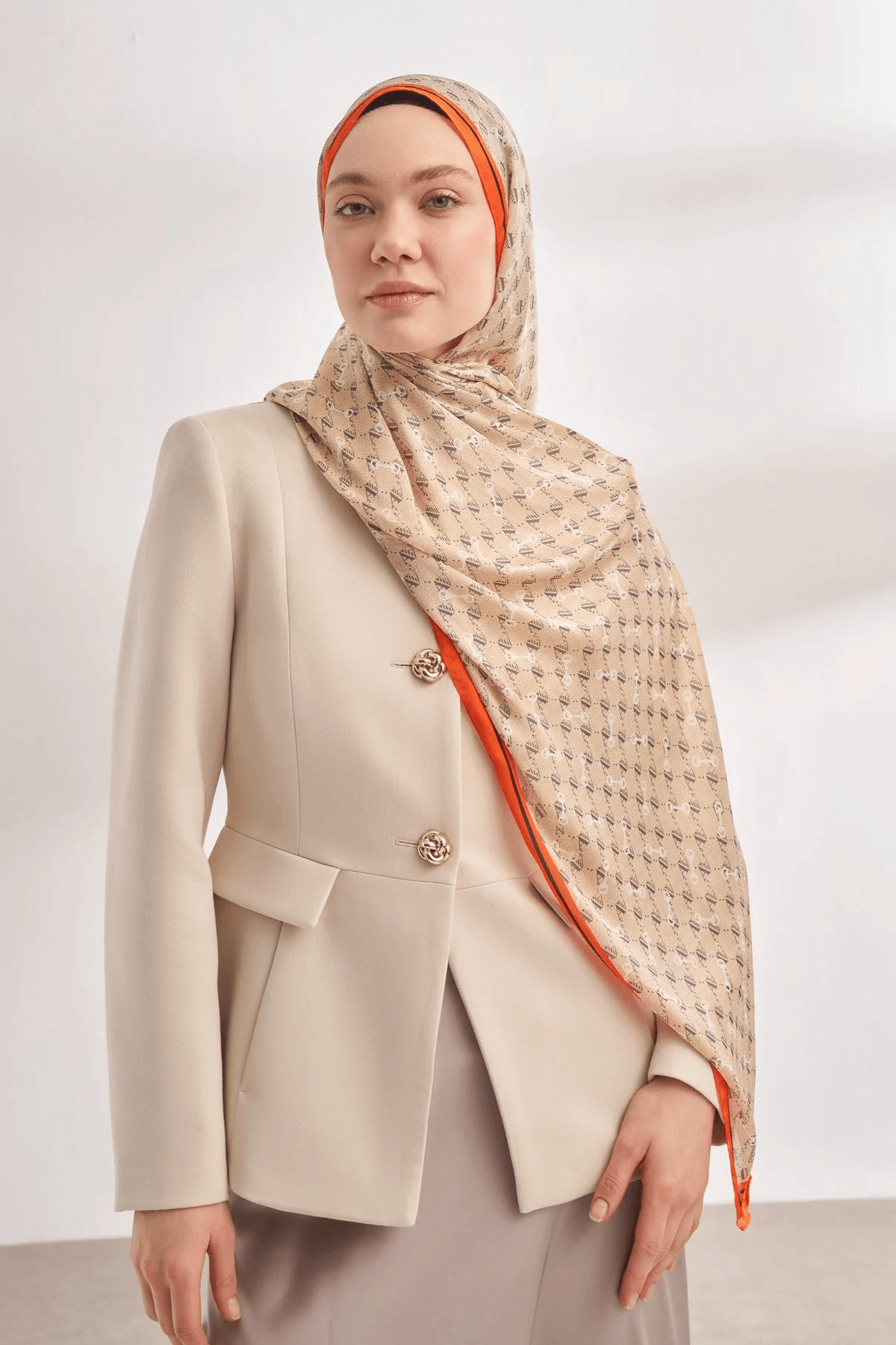 ARMANDA İTHAL VUAL MONOGRAM DESEN ŞAL -52929