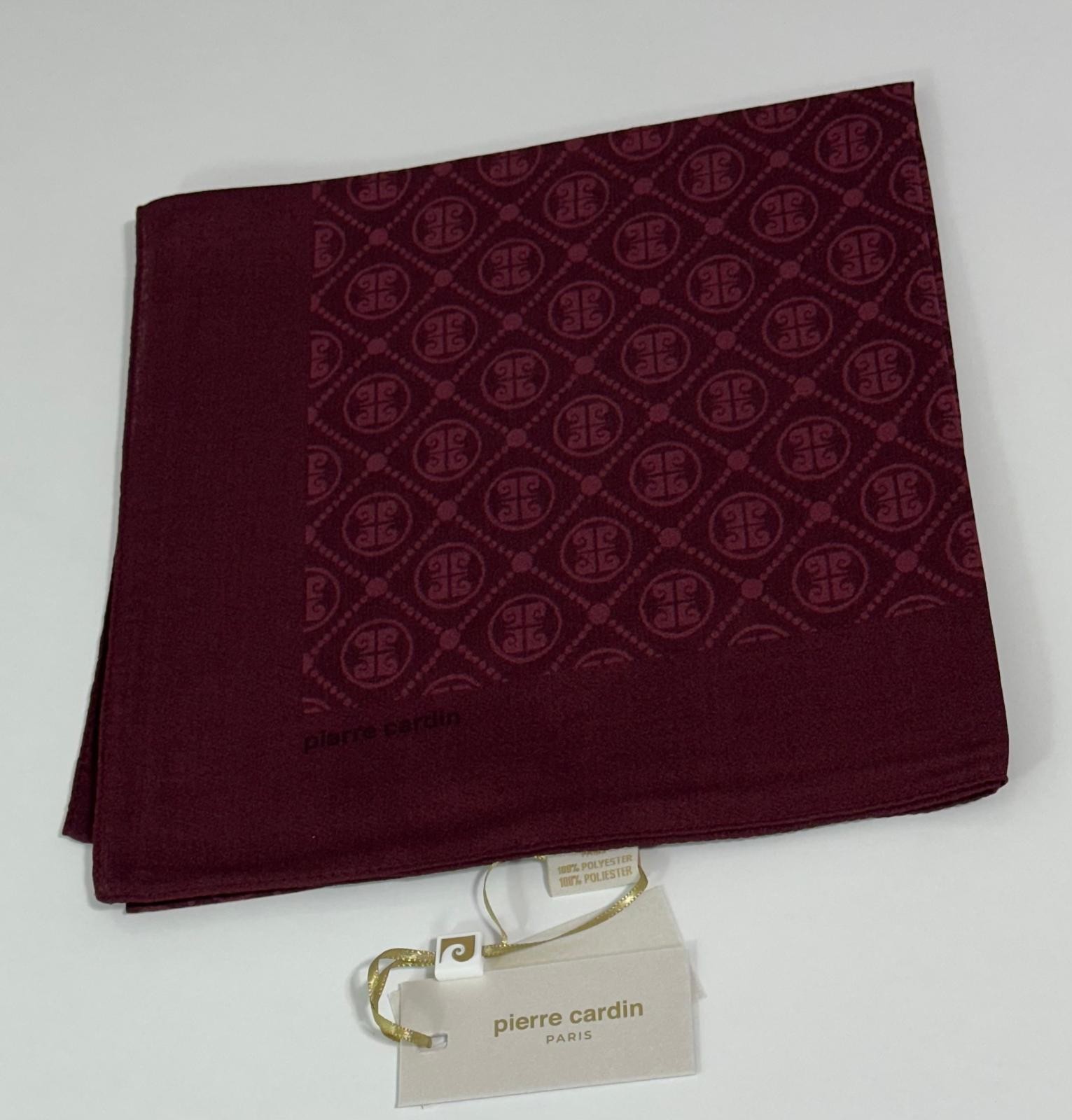 Pierre Cardin Elegans Monogram Eşarp - 1090750 -942 Koyu Bordo