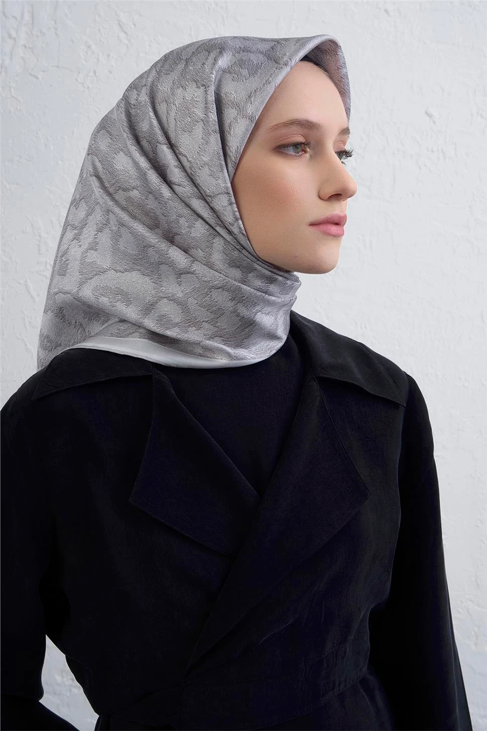 Klasik Desen Twill İpek Eşarp -2025/2026 -9408D