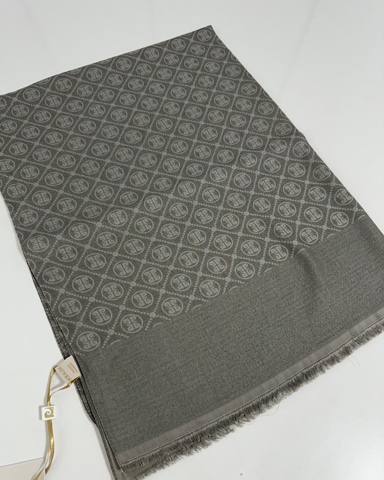 Pierre Cardin Elegans Monogram Şal-75 X 190-090700-975 Koyu Vizon