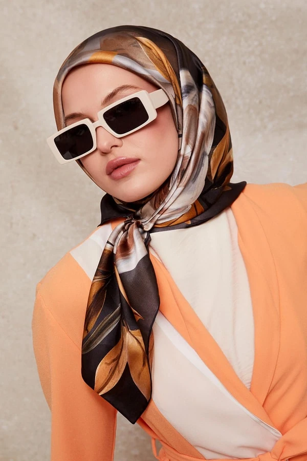 Levidor Çiçek Desen Sura İpek Eşarp-0930