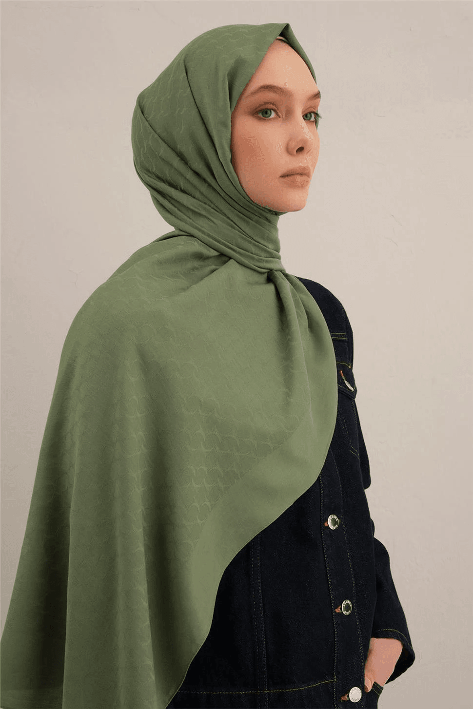 Armine Link Desen Bambu Cotton Şal 2