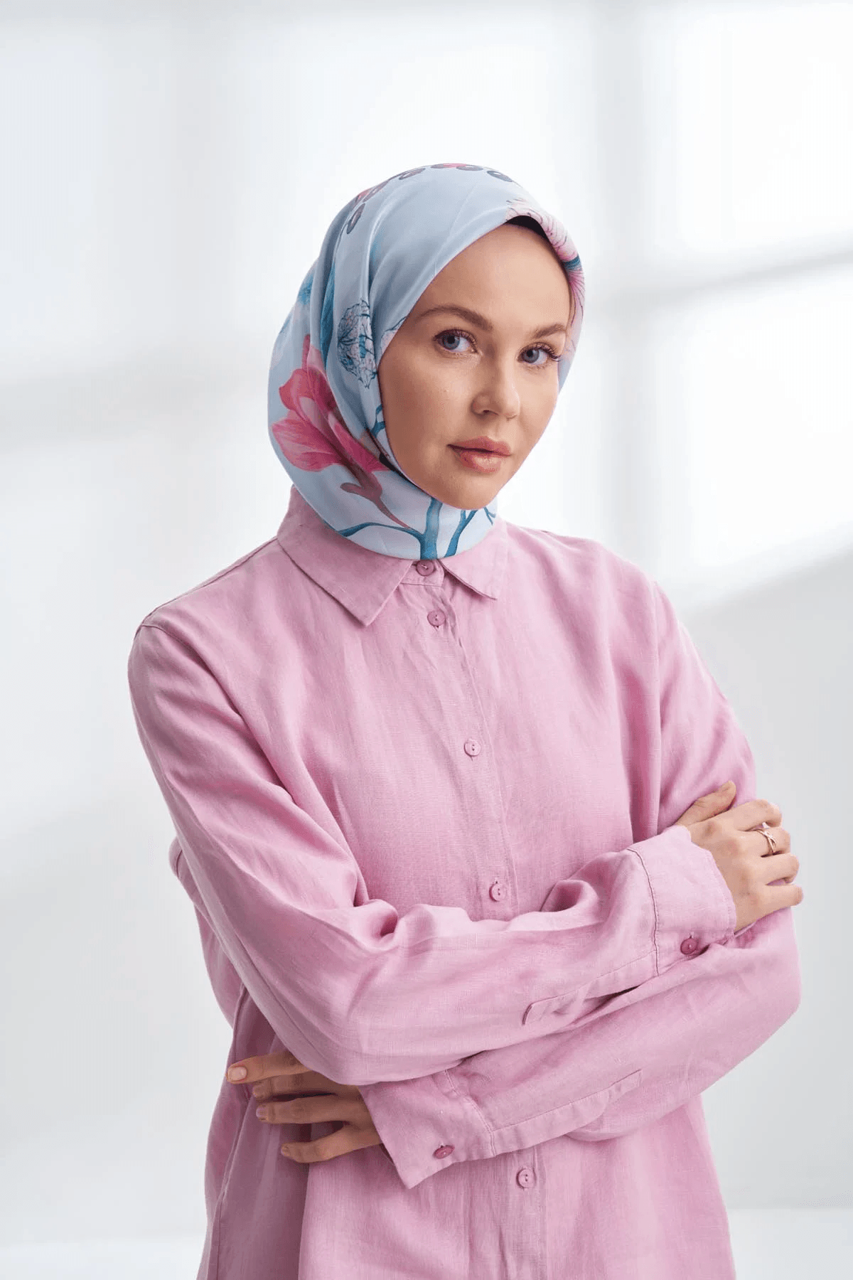 ARMANDA PREMIUM COLLECTION MAGNOLIA DESEN TWILL İPEK EŞARP - 4320-148