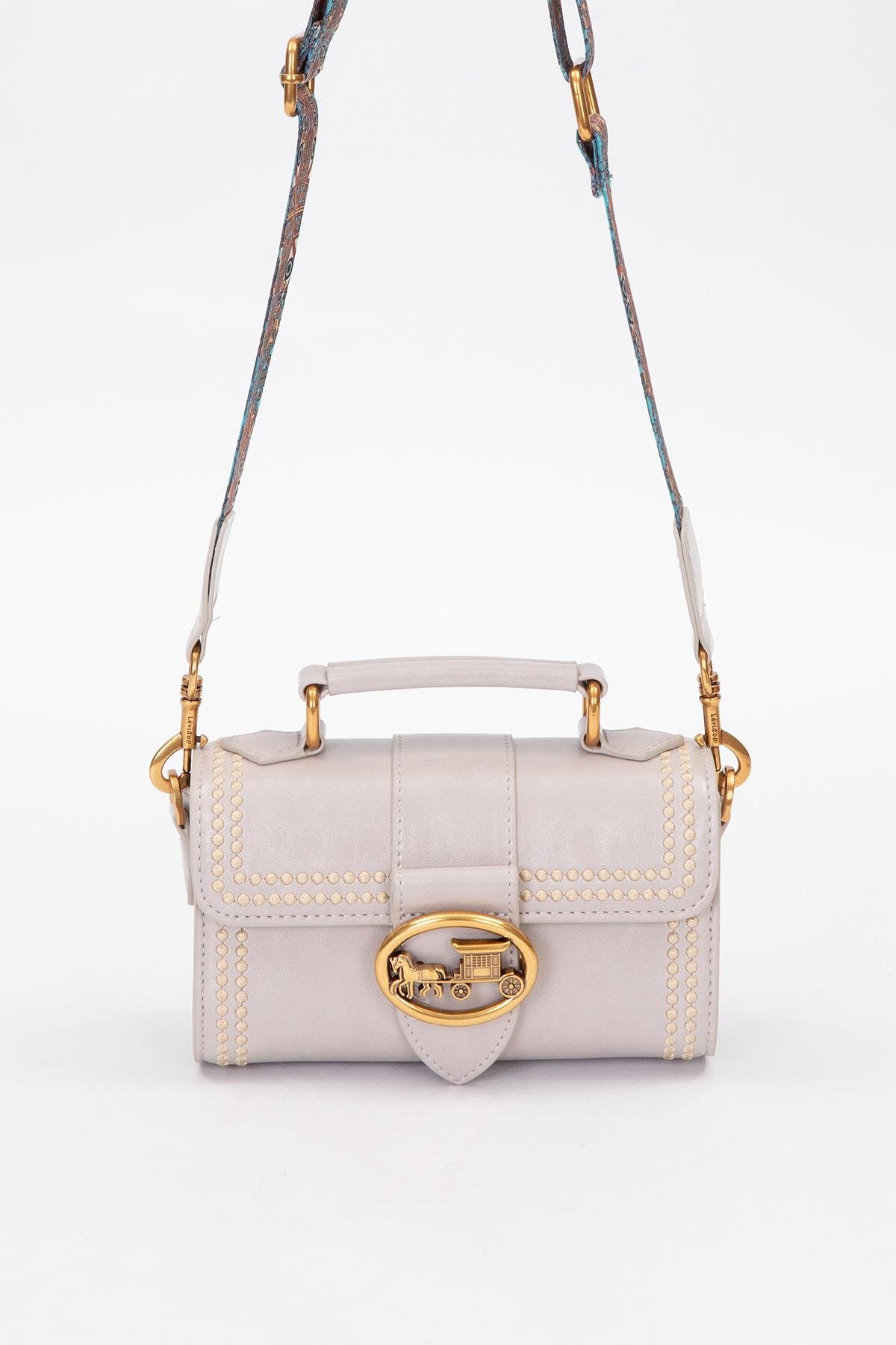 Levidor Premium Benek Detay Gri Omuz Çantası - 930429