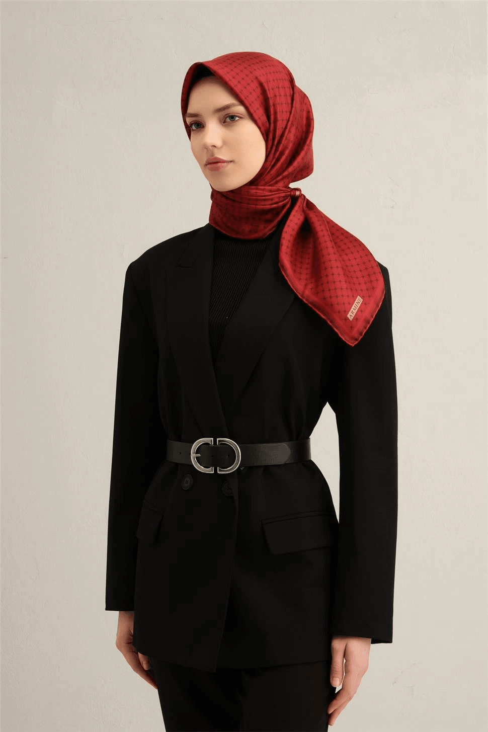 ARMİNE 2025 İLKBAHAR - YAZ - DJ SAF İPEK EŞARP ( SURA)-9345D03
