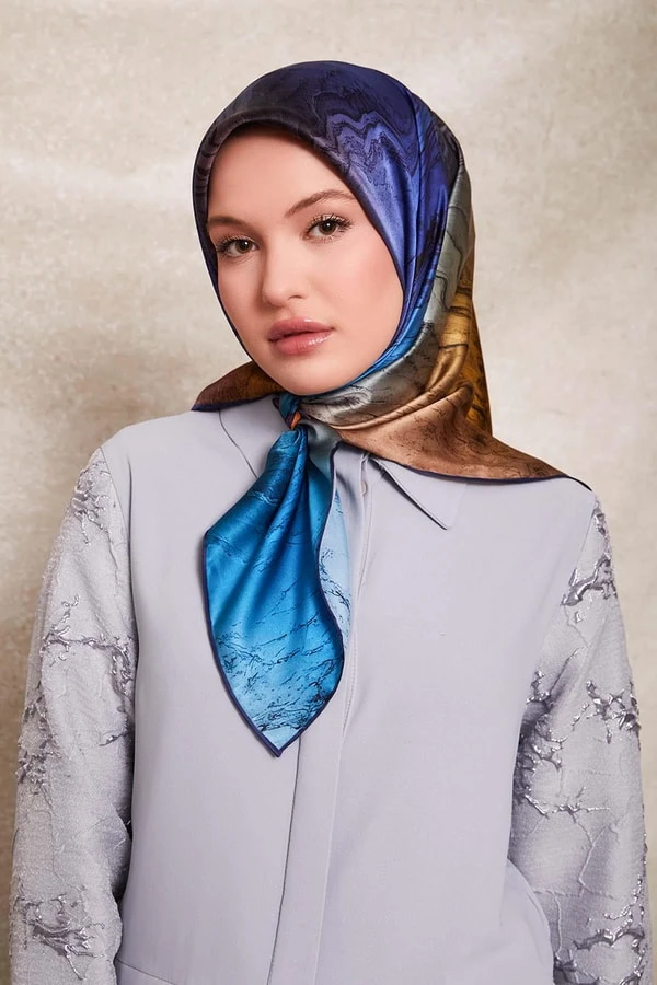 Levidor Karmaşık Desen Sura İpek Eşarp-0910