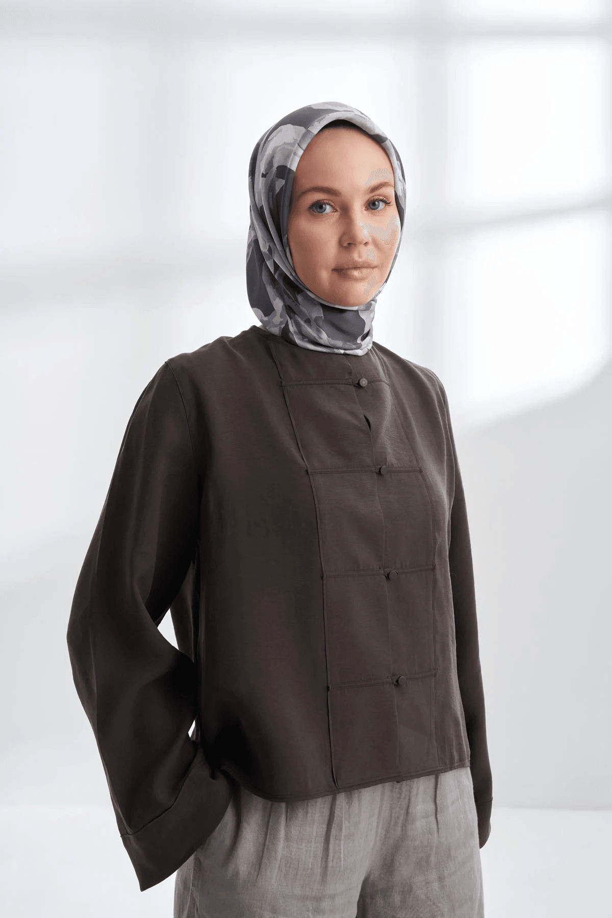 ARMANDA CRAYON DESEN TWILL İPEK EŞARP - 4305-134