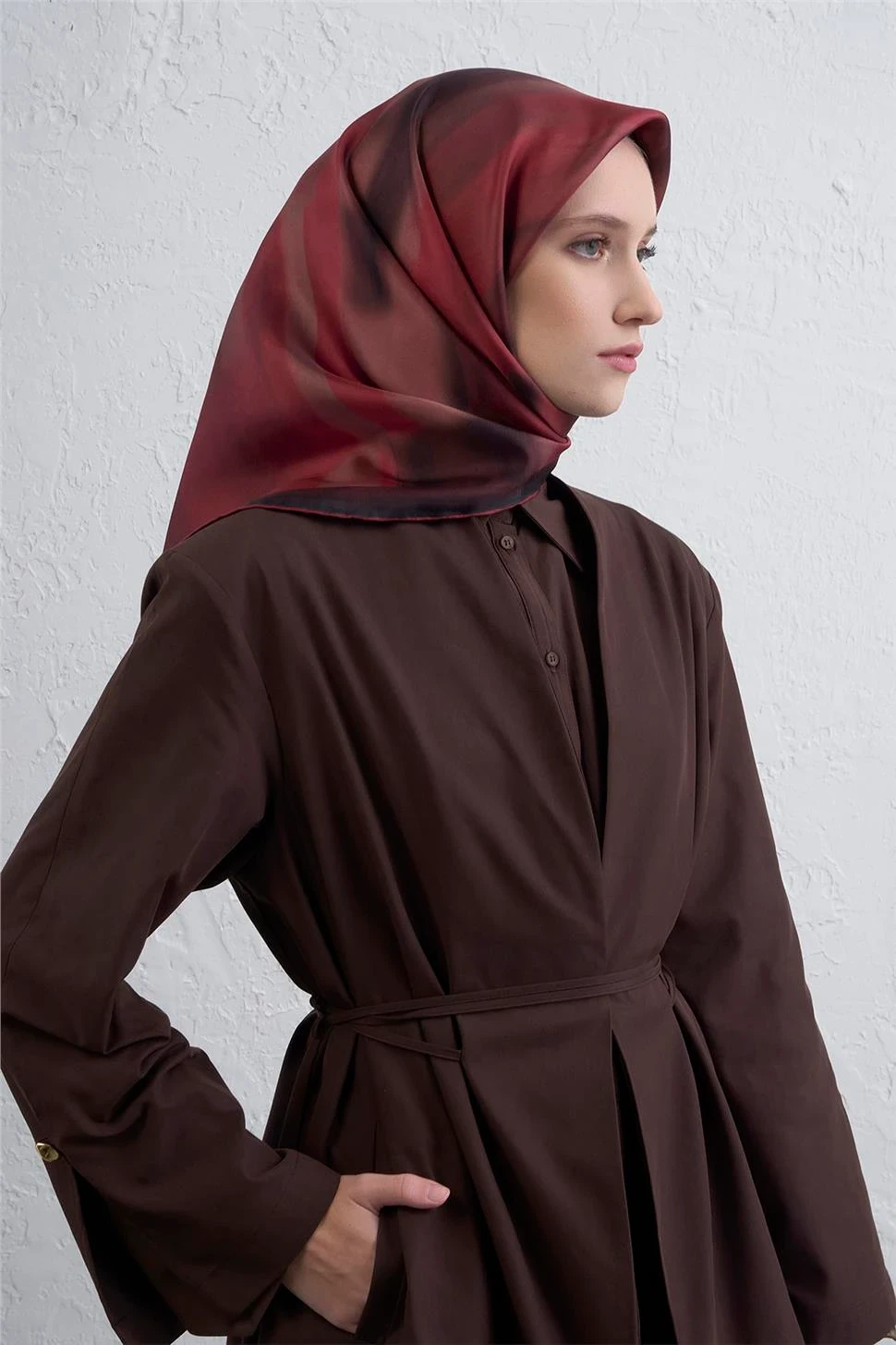 Armine Soyut DesenTwill İpek Eşarp -2025/2026 -9436D