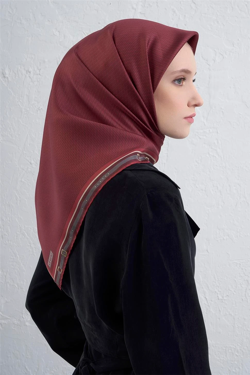 Armine Soyut DesenTwill İpek Eşarp -2025/2026 -9401D