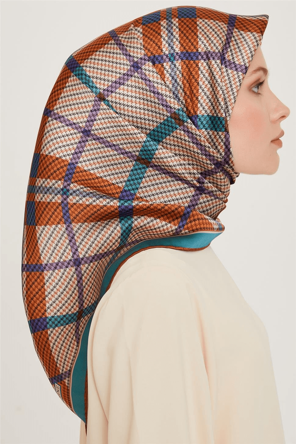 Armine Geometrik Desenli Twill İpek Eşarp 9247D02 (T) - 04