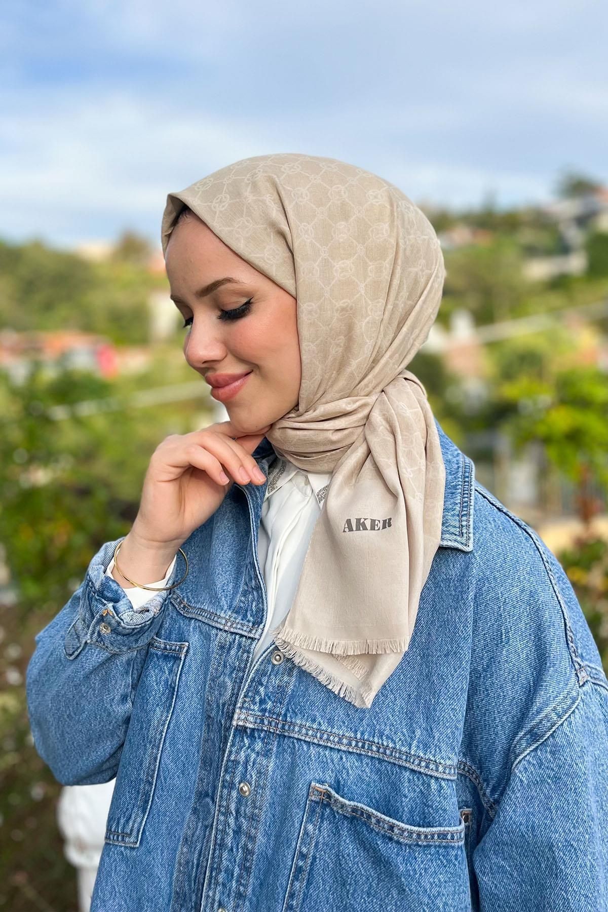 Aker Elegance Monogram Şal - 1090100-933 - Bej