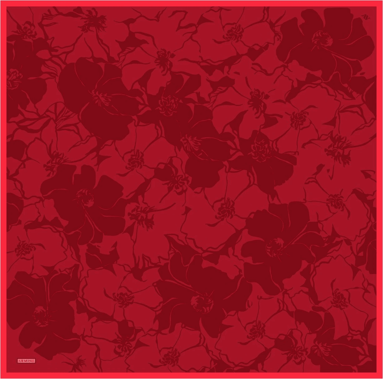 Armine Soyut Desenli Saf İpek Sura Eşarp 9344 38