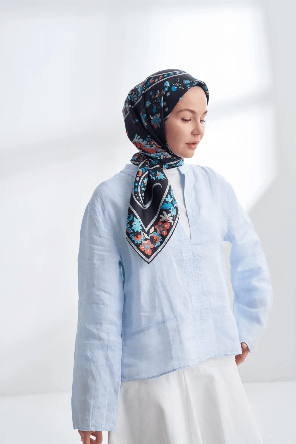 ARMANDA PREMIUM COLLECTION ROSEMARY DESEN TWILL İPEK EŞARP - 4325-22