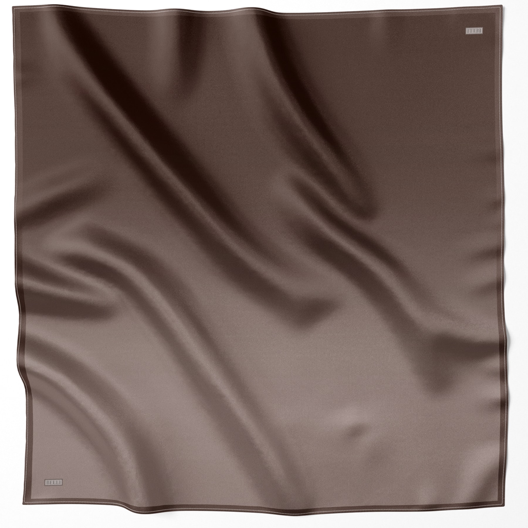 Belli Ekose Kemer Desen İpek Twill Eşarp 4224D01
