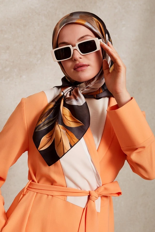 Levidor Çiçek Desen Sura İpek Eşarp-0930