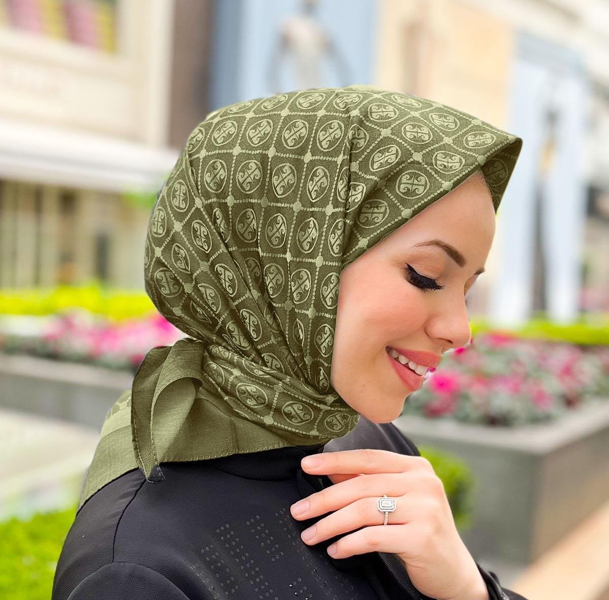 Pierre Cardin Elegans Monogram Eşarp - 1090750 -934 Kına Yeşili