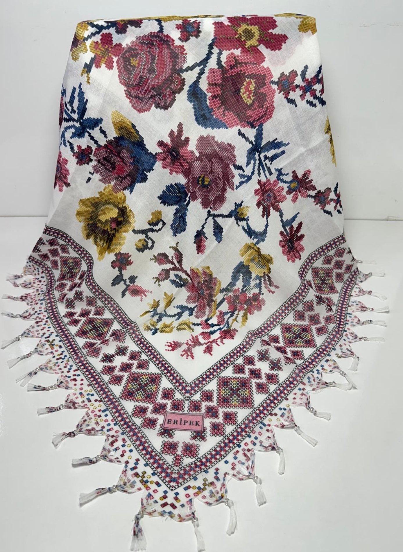 Eripek Sökme Boncuklu Pamuk Yazma - 05495