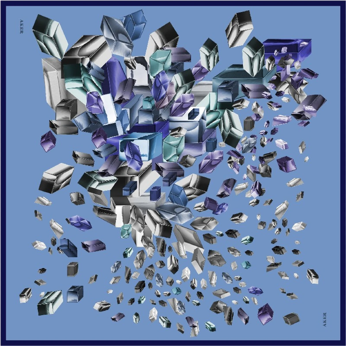 Aker Sonbahar Kış Sezonu-İpek Krep Saten Eşarp - Sura - 9092701