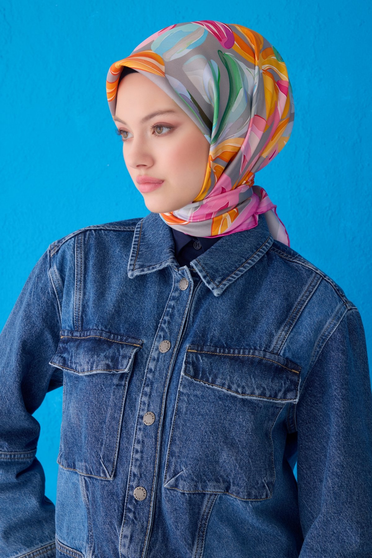 Belli Saf İpek Eşarp 4107D (Twill İpek)