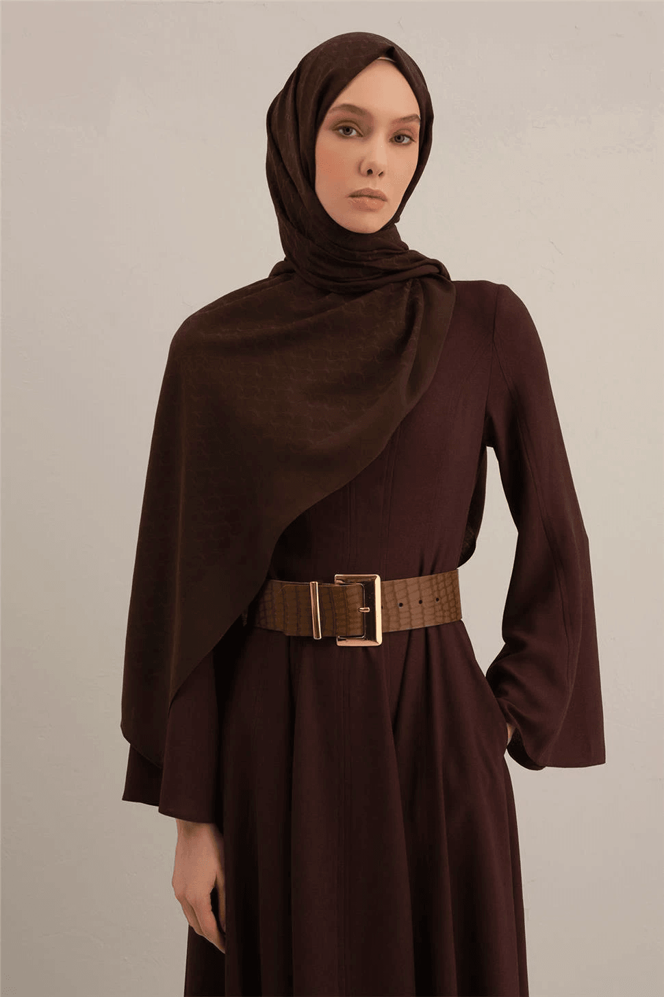 Armine Link Desen Bambu Cotton Şal 2