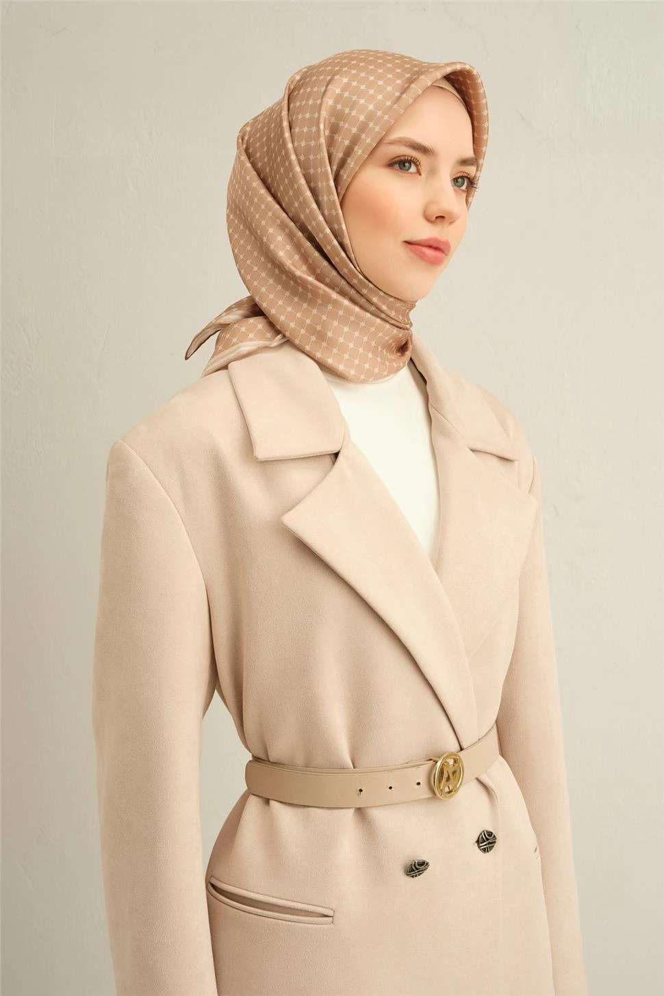 ARMİNE DJ SAF TWİLL İPEK EŞARP (T)-9345-13