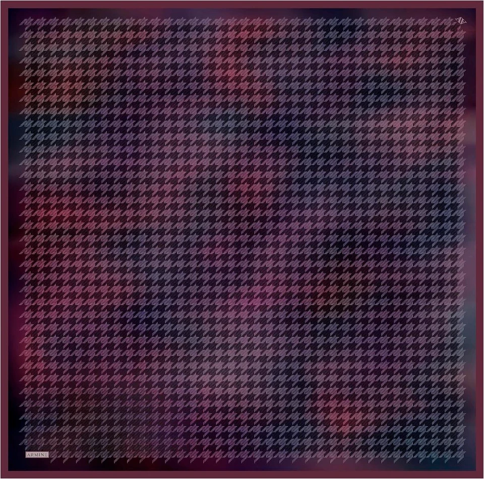 Armine Klasik DesenliTwill İpek Eşarp -2025/2026 -9434D