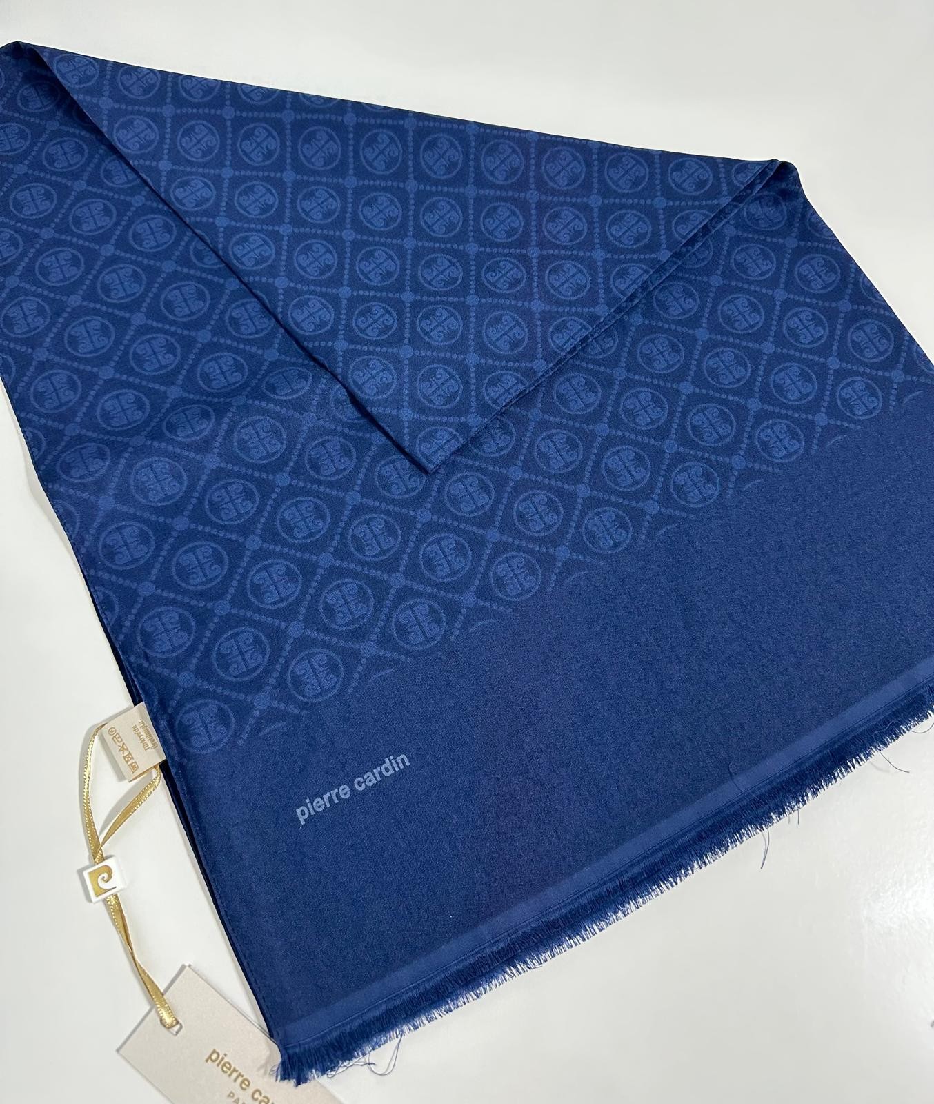 Pierre Cardin Elegans Monogram Şal-75 X 190-090700-921 Lacivert
